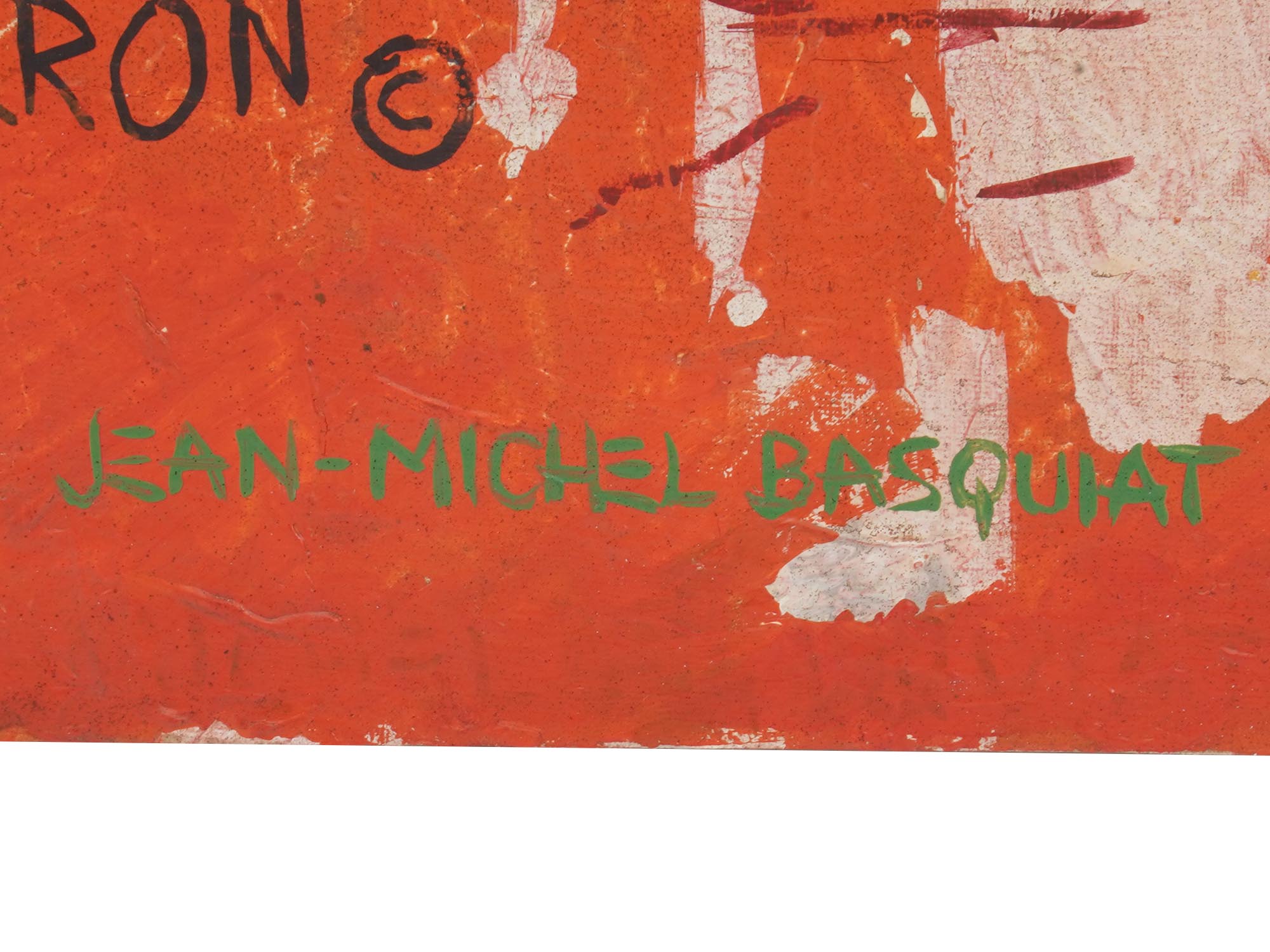 ATTR TO JEAN MICHEL BASQUIAT MIXED MEDIA PAINTING PIC-3